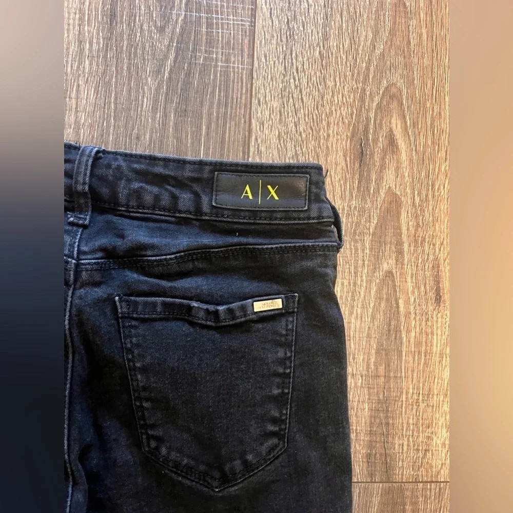 Armani Exchange Women’s J25 Black Super Skinny Steped Hem Size 26 - Picture 8 of 8